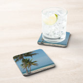 Dessous-de-verre Palmier et plage de sable blanc (Côté Droit)