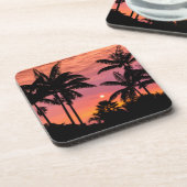 Dessous-de-verre Palmiers silhoués, Hawaï (Côté gauche)