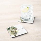 Dessous-de-verre Palmiers tropicaux Plage moderne (Côté Droit)