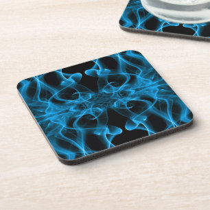 Dessous-de-verre Panaches de fumée bleue sur fond noir