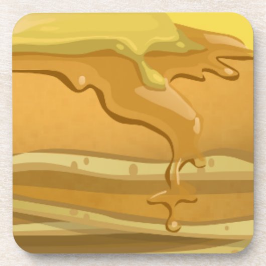 Dessous-de-verre Pancake et sirop d'érable mignon (Devant)