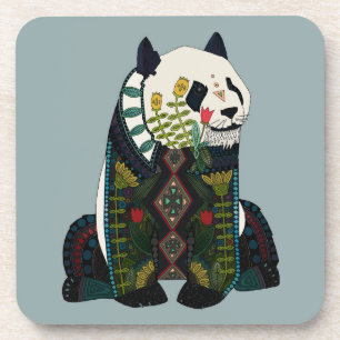 Dessous-de-verre panda argent