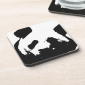 Dessous-de-verre Panda d'art noir blanc (Côté gauche)