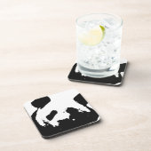 Dessous-de-verre Panda d'art noir blanc (Côté Droit)
