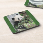 Dessous-de-verre Panda géant mignonne, Meilleur enseignant, Vert, E (Côté gauche)