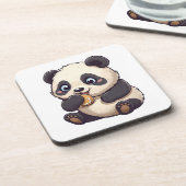 Dessous-de-verre Panda mange un biscuit (Côté gauche)