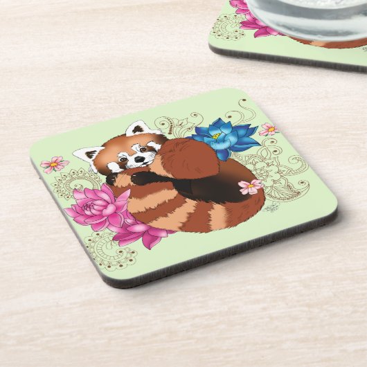 Dessous-de-verre Panda rouge (Côté gauche)