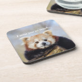 Dessous-de-verre Panda Rouge Mignonne Vous Manque Tellement (Côté gauche)