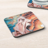 Dessous-de-verre Panic Waves peinture à l'huile (Côté gauche)