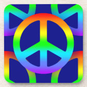 Dessous-de-verre Panneau de paix Rainbow (Devant)