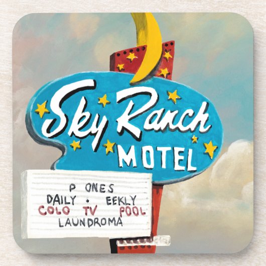 Dessous-de-verre Panneau Sky Ranch Motel (Devant)