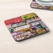 Dessous-de-verre Panneaux de néon dans les rues de Hong Kong (Côté gauche)