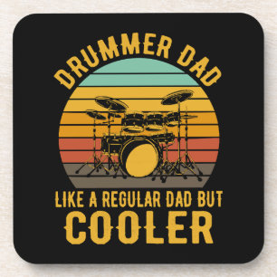 Dessous-de-verre Papa batteur comme un papa normal mais plus cool