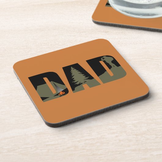 Dessous-de-verre papa camping (Côté gauche)