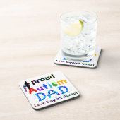 Dessous-de-verre Papa de l'autisme fier (Côté Droit)