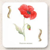 Dessous-de-verre Papaver rhoeas  (Devant)