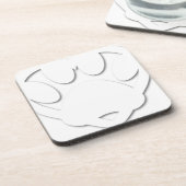 Dessous-de-verre Papier Coupe Chien Paw Et Forme Coeur (Côté gauche)