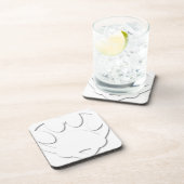 Dessous-de-verre Papier Coupe Chien Paw Et Forme Coeur (Côté Droit)