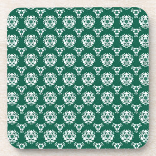 Dessous-de-verre Papier peint baroque vintage en vert et blanc