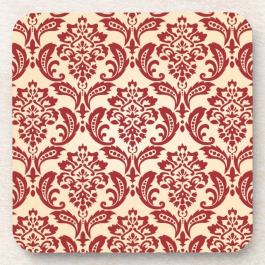 Dessous-de-verre Papier peint de motif de damassé (Devant)