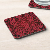 Dessous-de-verre Papier peint rouge 2 (Côté gauche)