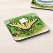 Dessous-de-verre Papillon à queue noire - Fleurs (Côté gauche)