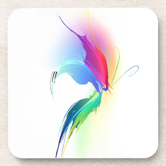 Dessous-de-verre Papillon Abstrait Tache de Peinture (Devant)