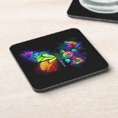 Dessous-de-verre Papillon arc-en-ciel (Côté gauche)