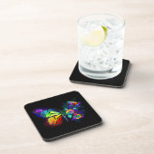 Dessous-de-verre Papillon arc-en-ciel (Côté Droit)