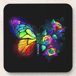 Dessous-de-verre Papillon arc-en-ciel