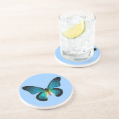 Dessous de verre papillon bleu (Côté)