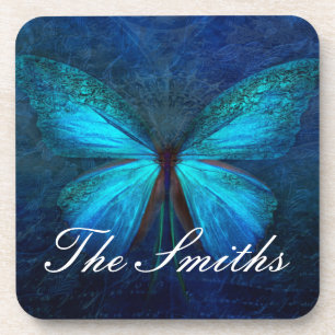 Dessous-de-verre Papillon bleu de la joie et de la chance