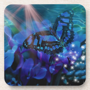 Dessous-de-verre Papillon bleu magique