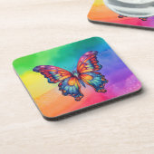 Dessous-de-verre Papillon Bleu Orange Ailes (Côté gauche)