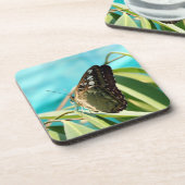 Dessous-de-verre Papillon Brun Ailes Fermées (Côté gauche)