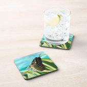 Dessous-de-verre Papillon Brun Ailes Fermées (Côté Droit)