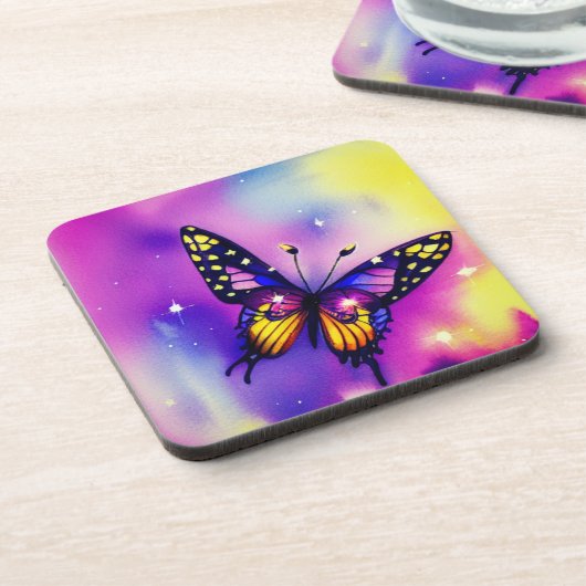 Dessous-de-verre Papillon d'art (Côté gauche)