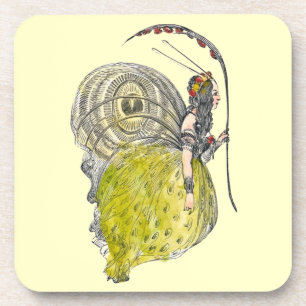 Dessous-de-verre Papillon de fantaisie mignon vintage Fée avec des 