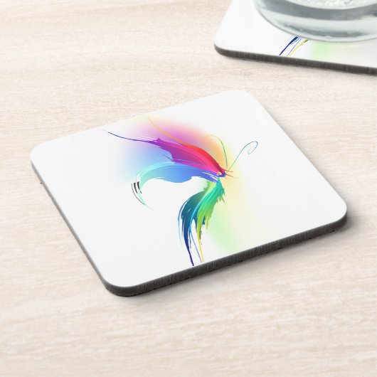 Dessous-de-verre Papillon de peinture Abstrait (Côté gauche)