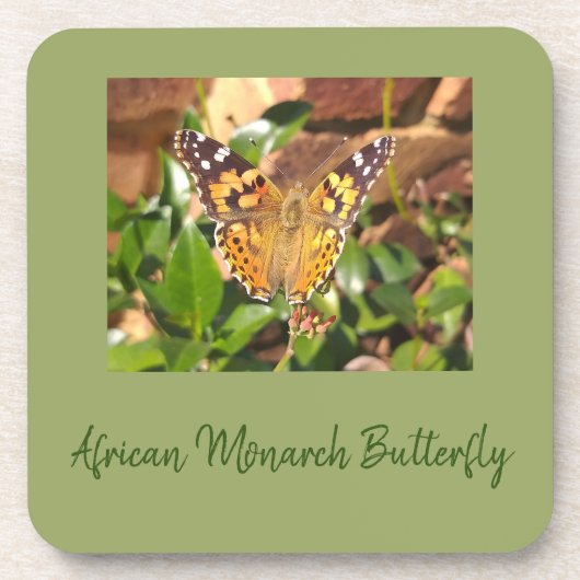 Dessous-de-verre Papillon monarque africain (Devant)