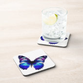 Dessous-de-verre Papillon peint en violet (Côté Droit)