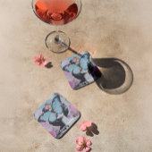 Dessous-de-verre Papillon rose et bleu Retro Pop Art