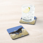 Dessous-de-verre Papillon Sur Fleurs Blanches (Côté Droit)