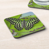 Dessous-de-verre Papillon sur fond vert (Côté gauche)