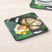 Dessous-de-verre Papillon tacheté noir et jaune (Côté gauche)