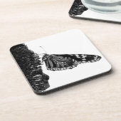 Dessous-de-verre papillon timide blacq (Côté gauche)
