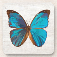 Papillon Tropical bleu et turquoise couleur Gem