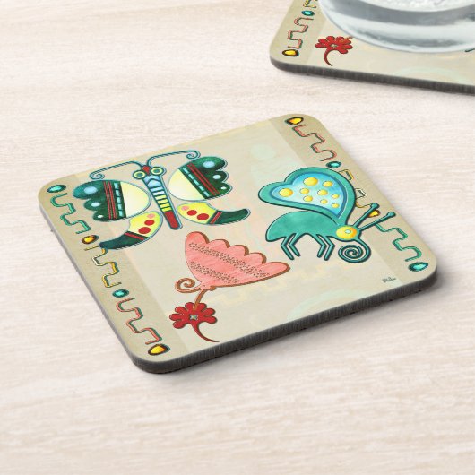 Dessous-de-verre Papillon Zuni 2 Art folklorique (Côté gauche)