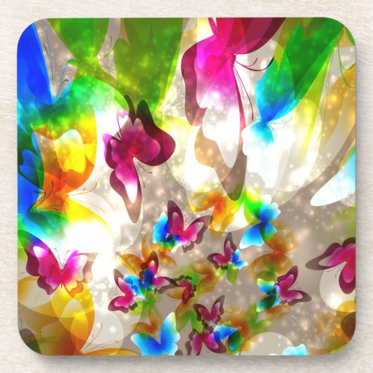 Dessous-de-verre Papillons Abstraits (Devant)