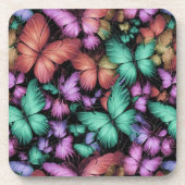 Dessous-de-verre Papillons Colorés Imprimés (Devant)
